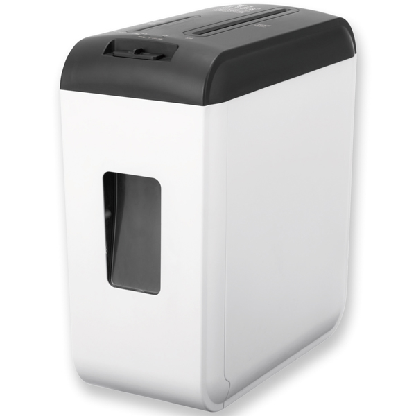 マイクロカットシュレッダー A4 デスクサイド型大容量15L(260枚収容） 最大6枚細断 2×10mm 定格時間6分 メディア対応 ホッチキス11号針まで対応