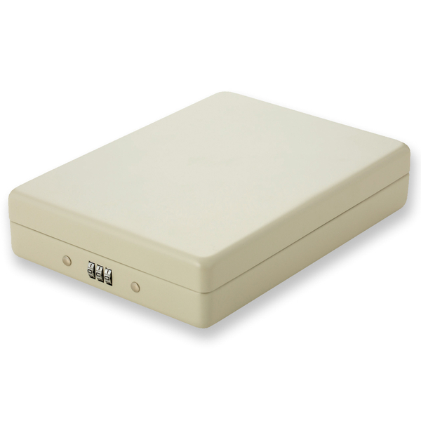 安心保管ボックス スチール製 A5収納 ダイヤル錠とワイヤー付き 底面固定可 ネジ2本付き