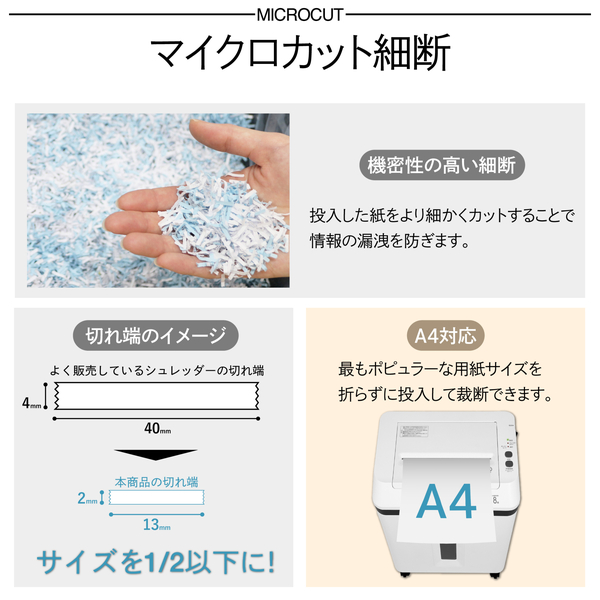 マイクロカットオートフィードシュレッダー
