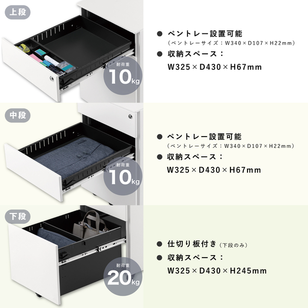 スチールワゴン ホワイト