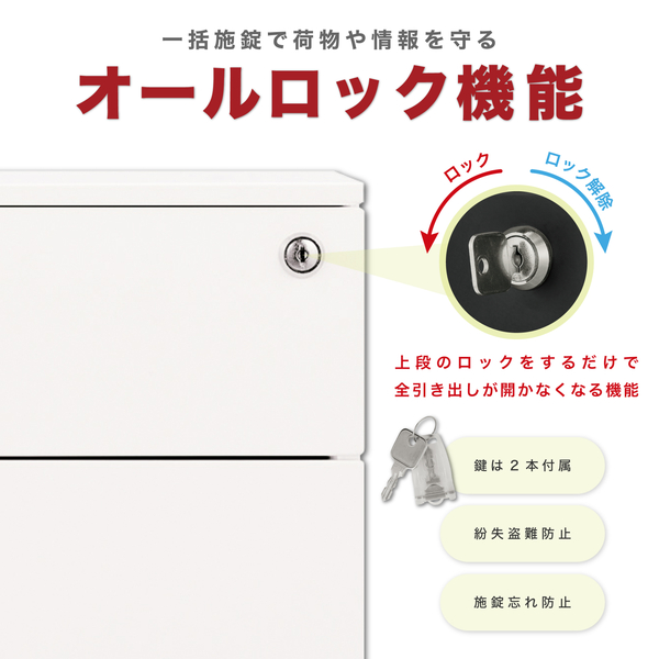 スチールワゴン スリム ホワイト