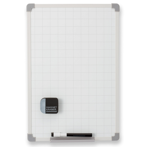 セクションボード M 300×450mm 暗線入り（25×25mm方眼） マーカー&マグネット可 裏面マグネット4つ