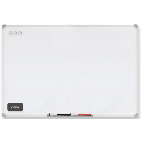 ホワイトボード LL 600×900mm 磁石で止まるイレーサーつき 黒・赤マーカー付き 付属品 イレーサー トレー 黒＋赤マーカー各1個 フック金具 ネジ