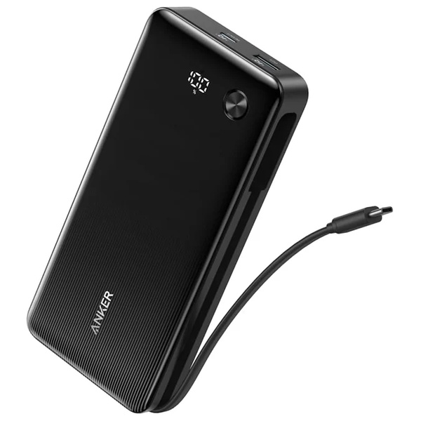 Anker Zolo Power Bank (20000mAh 87W Built-In USB-Cケーブル For PC) ブラック