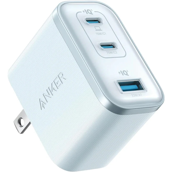 Anker Nano Charger (70W 3 Ports) ブルー