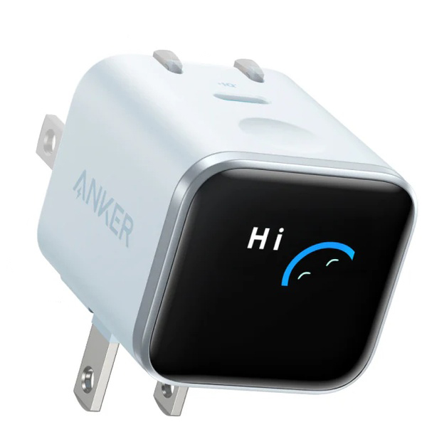 Anker Nano Charger (45W Display スイングプラグ) ブルー