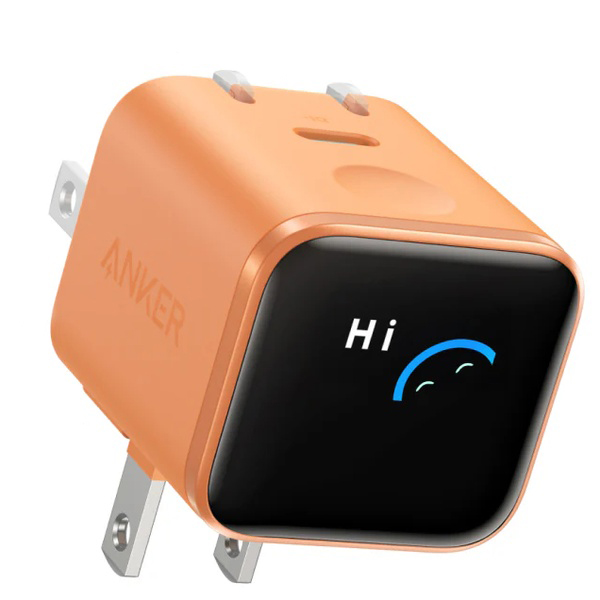 Anker Nano Charger (45W Display スイングプラグ) オレンジ