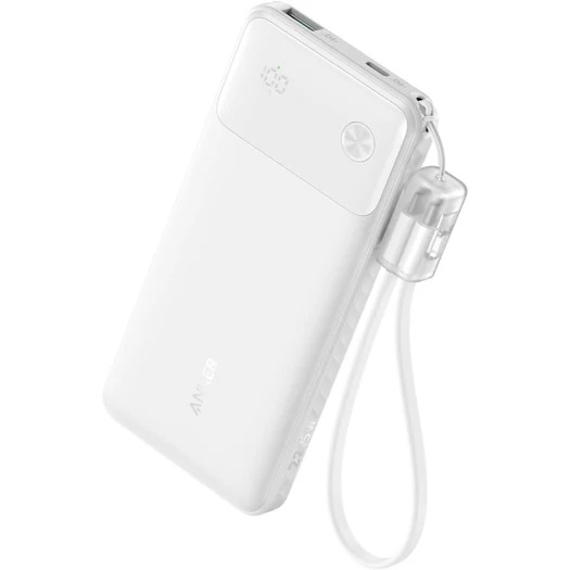 Anker Power Bank (10000mAh 22.5W 2 Ports) ホワイト