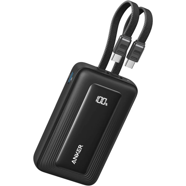 Anker Zolo Power Bank (10000mAh 35W Built-In Dual USB-Cケーブル) ブラック