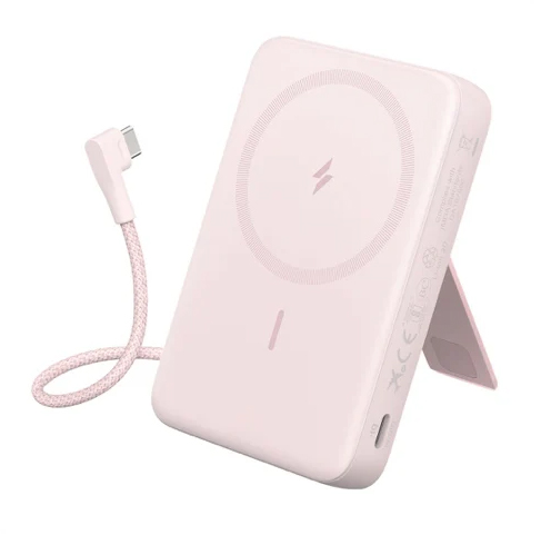 Anker Zolo Power Bank (10000mAh MagGo Built-In USB-Cケーブル) ピンク