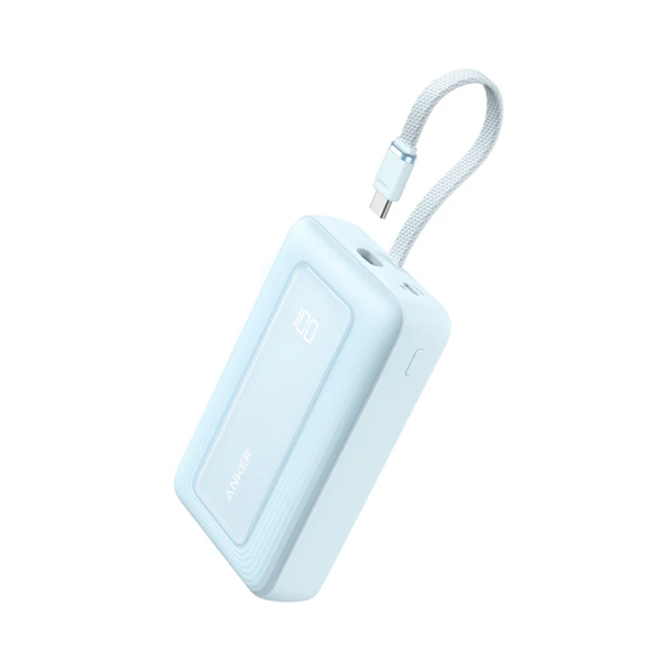 Anker Zolo Power Bank (20000mAh 45W Built-In USB-Cケーブル) ブルー