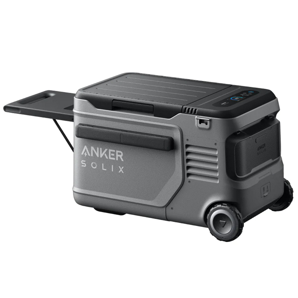 Anker Solix EverFrost 2 23L Electric Cooler ポータブル冷蔵庫 モバイルバッテリーとして使える取り外し可能バッテリー 持ち運びやすいハンドル & キャスター付き グレー
