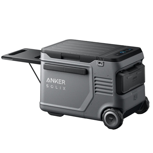 Anker Solix EverFrost 2 40L Electric Cooler ポータブル冷蔵庫 モバイルバッテリーとして使える取り外し可能バッテリー 持ち運びやすいハンドル & キャスター付き グレー