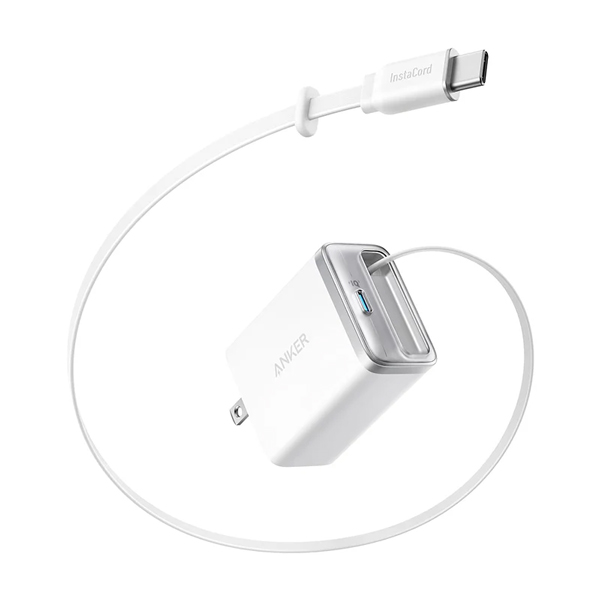 Anker Nano Charger (35W 巻取り式 USB-Cケーブル) ホワイト