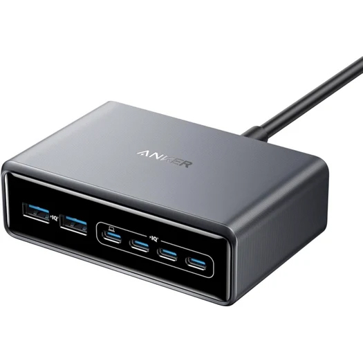 Anker Prime Charger (200W 6 Ports GaN) 【PSE技術基準適合/USB PD対応】 シルバー