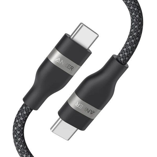 Anker USB-C & USB-C ケーブル (0.9m 240W 高耐久ナイロン) USB PD対応 MacBook Pro iPhone Galaxy iPad Pro/Air MacBook Pro/Air 各種対応 ブラック