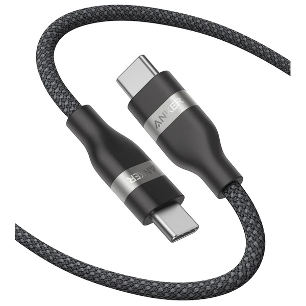 Anker USB-C & USB-C ケーブル (1.8m 240W 高耐久ナイロン) USB PD対応 MacBook Pro iPhone 15 Galaxy iPad Pro/Air MacBook Pro/Air 各種対応 ブラック