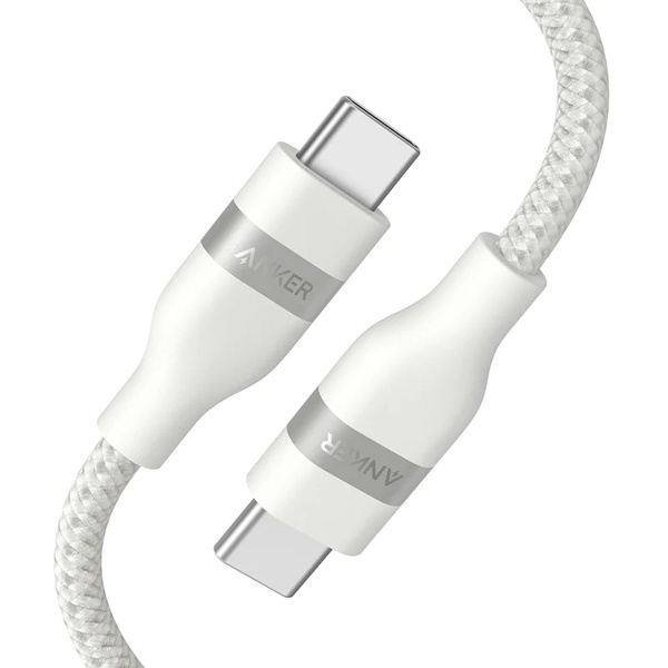 Anker USB-C & USB-C ケーブル (0.9m 240W 高耐久ナイロン) USB PD対応 MacBook Pro iPhone Galaxy iPad Pro/Air MacBook Pro/Air 各種対応 ホワイト