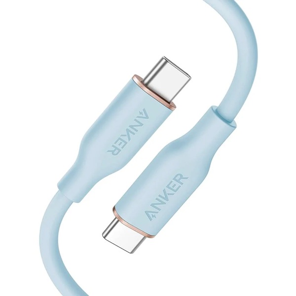 Anker PowerLine III Flow USB-C & USB-C ケーブル(0.9m アイスブルー)
