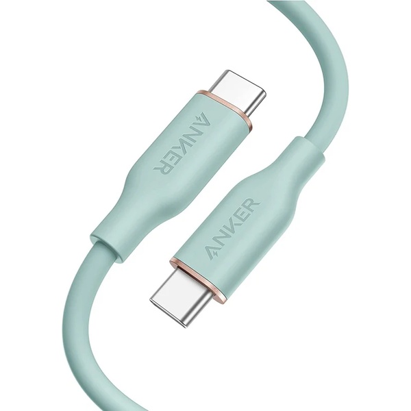 Anker PowerLine III Flow USB-C & USB-C ケーブル(0.9m ミントグリーン)