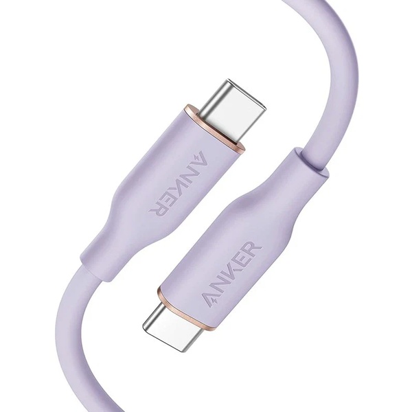 Anker PowerLine III Flow USB-C & USB-C ケーブル(0.9m ライトパープル)