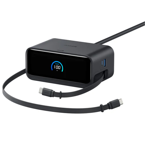 Anker Nano Charging Station (7-in-1 100W 巻取り式 USB-C ケーブル) USBタップ 電源タップ ブラック