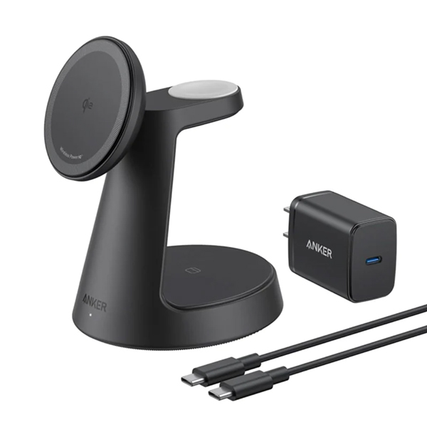 Anker MagGo Wireless Charging Station (3-in-1 Dock Stand) ブラック