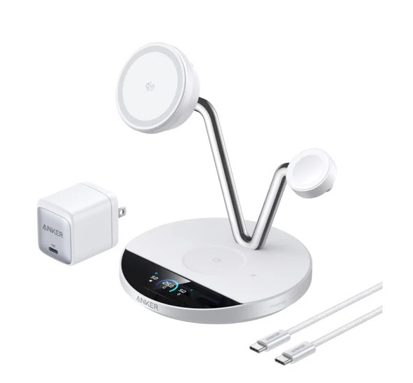Anker Prime Wireless Charging Station (3-in-1 MagGo AirCool Dock Stand) ホワイト