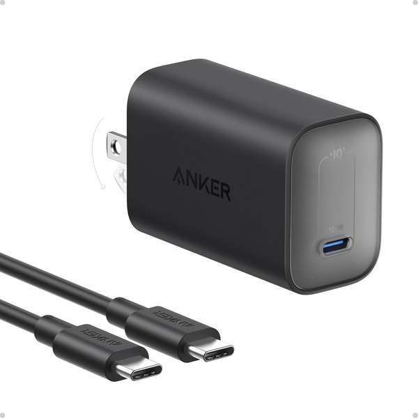 Anker Nano Charger (100W) with USB-C & USB-C ケーブル (ブラック)