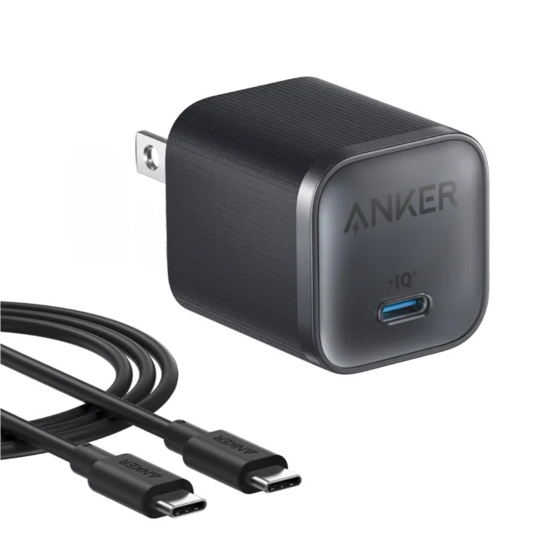 Anker Nano Charger (45W) with USB-C & USB-C ケーブル ブラック