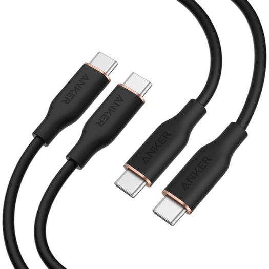 Anker PowerLine III Flow USB-C & USB-C ケーブル 0.9m 2本セット ブラック