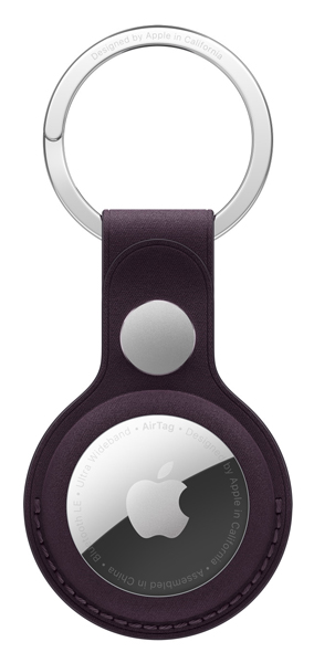 AirTagファインウーブンキーリング - ブラックベリー