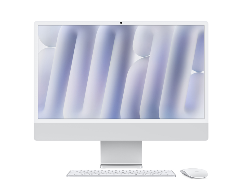 24インチiMac Retina 4.5Kディスプレイモデル: 8コアCPUと8コアGPUを搭載したApple M4チップ/16GB/256GB SSD/ODDなし/macOS/Officeなし/シルバー