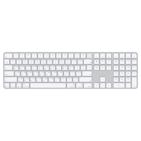 Appleシリコン搭載Macモデル用Touch ID搭載Magic Keyboard（テンキー付き）- 韓国語 - ホワイトキー