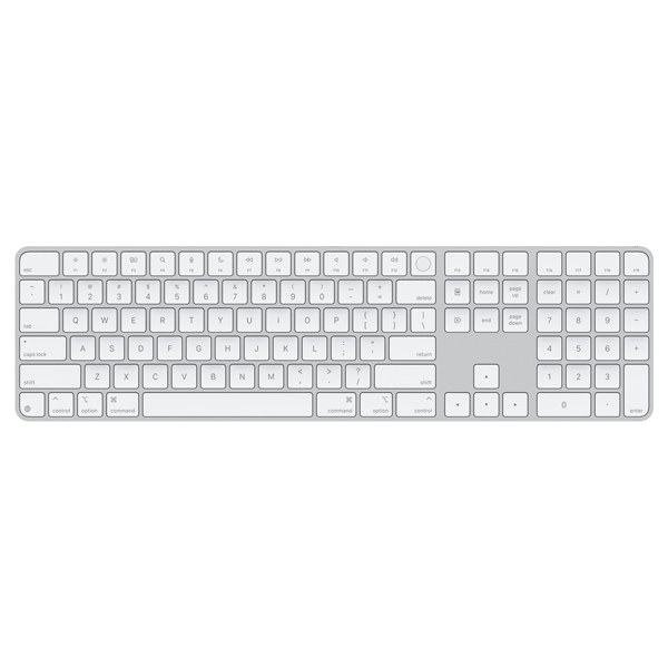 Appleシリコン搭載Macモデル用Touch ID搭載Magic Keyboard（テンキー付き）- 英語（US）- ホワイトキー