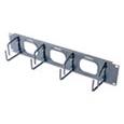2U Horizontal Cable Organizer w/ Pass-Thru Black