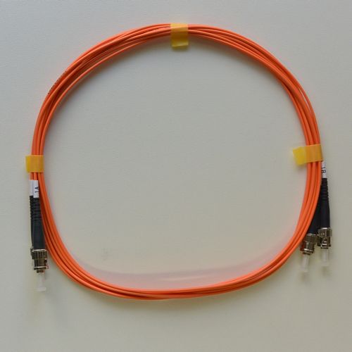 マルチモード光パッチコード GI62.5 2芯メガネ ST-ST 3m 橙色