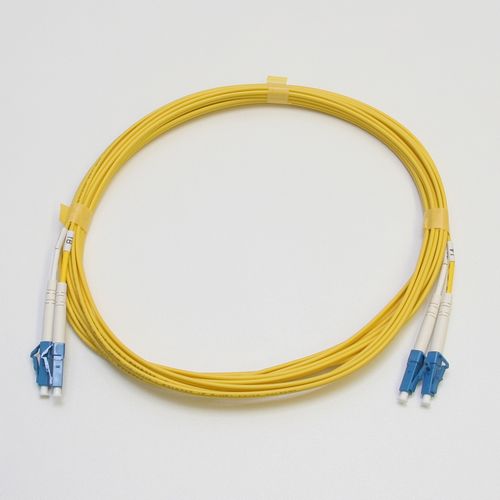 シングルモード光パッチコード 2芯メガネ LC-LC 18m 黄色