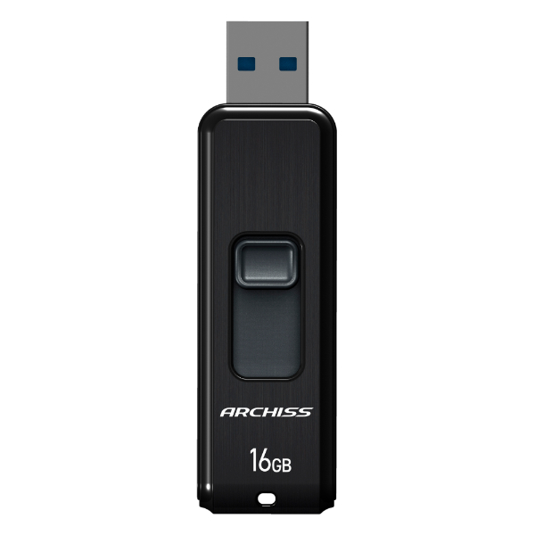 USB3.2（Gen1） フラッシュメモリ 16GB スライド式 ブラック