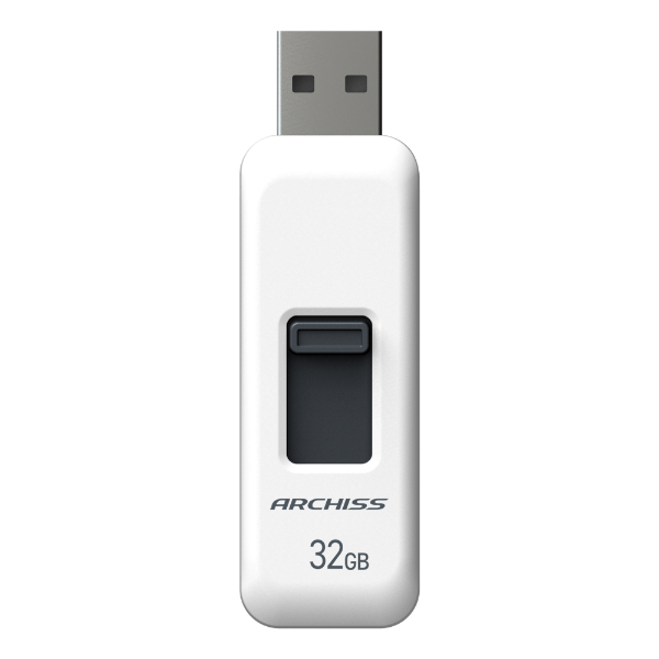 USB2.0 フラッシュメモリ 32GB スライド式 ホワイト