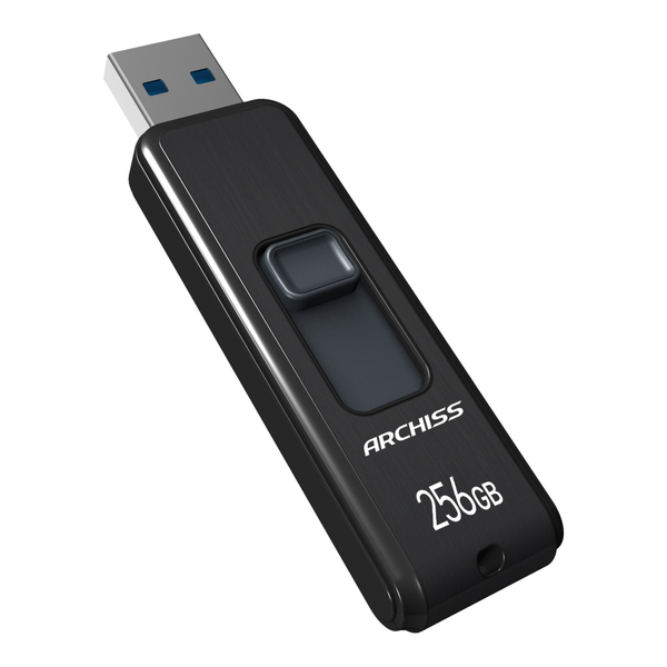 USB3.2(Gen1) フラッシュメモリ 256GB スライド式 ブラック