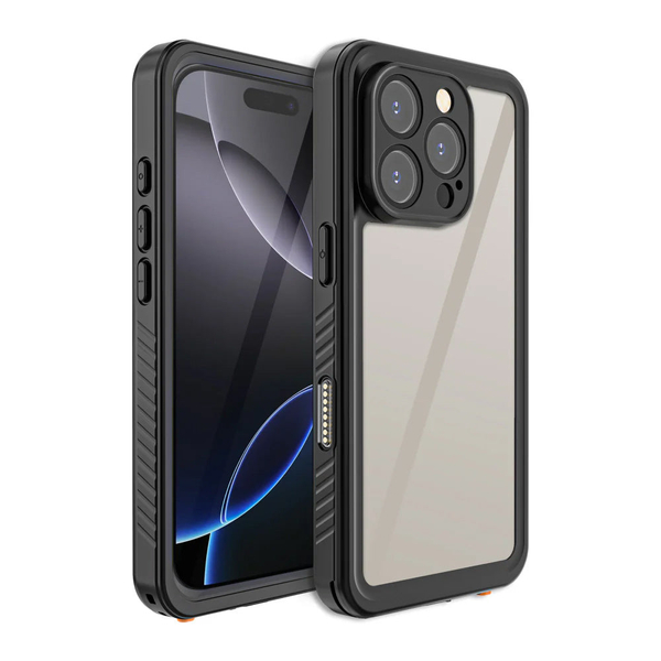IP68 Waterproof Case with Hand Strap for iPhone 16 Pro [ Black ]