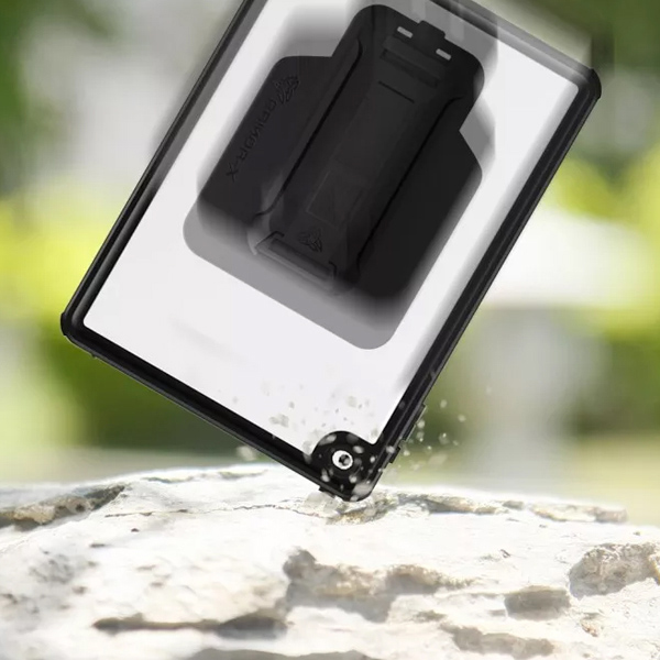 Waterproof Protective Case with New Adaptor and Hand Strap for iPad Pro 12.9 ( 4th ) [ Black ]