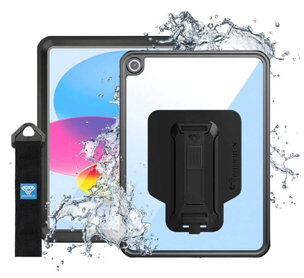 IP68 Waterproof Case with Hand Strap for 10.5-inch iPad Pro/iPad Air ( 3rd ) [ Black ]