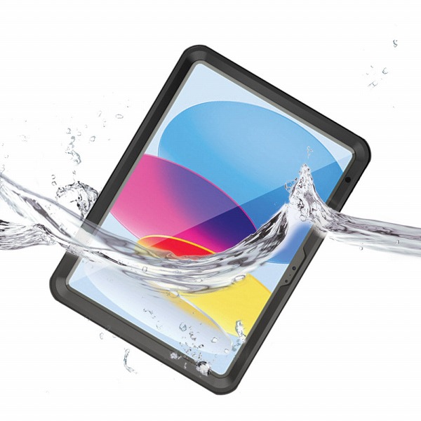 IP68 Waterproof Case with Hand Strap for iPad ( 10th ) [ Black ]