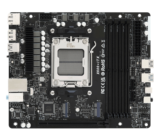 AMD X600 マザーボード＆80Plus Bronze 500W電源搭載 小型ベアボーン DESKMEET X600/B/BB/BOX/JP