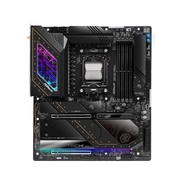 X870E Taichi | Socket AM5 AMD X870E EATX WiFi+Bluetoothモジュール付属 マザーボード