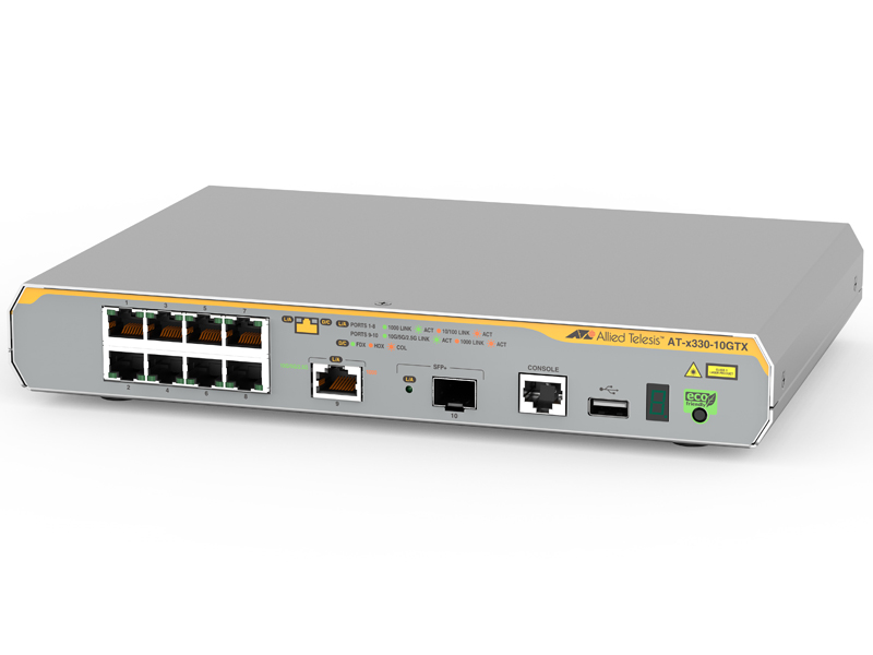 AT-x330-10GTX-N5 アカデミック レイヤー3スイッチ