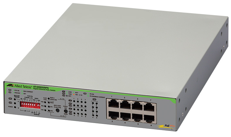 AT-GS920/8PS-Z5 PoEスイッチ