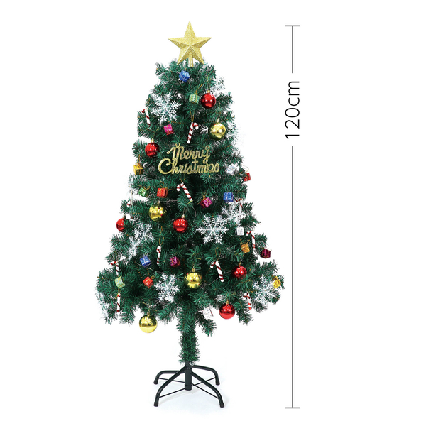 クリスマスツリー 120cm オーナメント付き